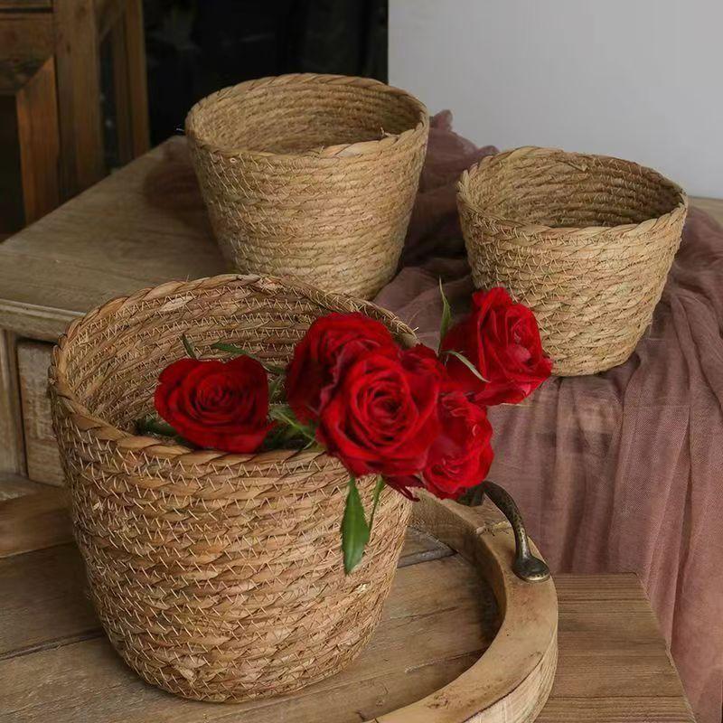 Rattan Plant Basket - Keranjang Rotan Pot Bunga Penanam Rumput