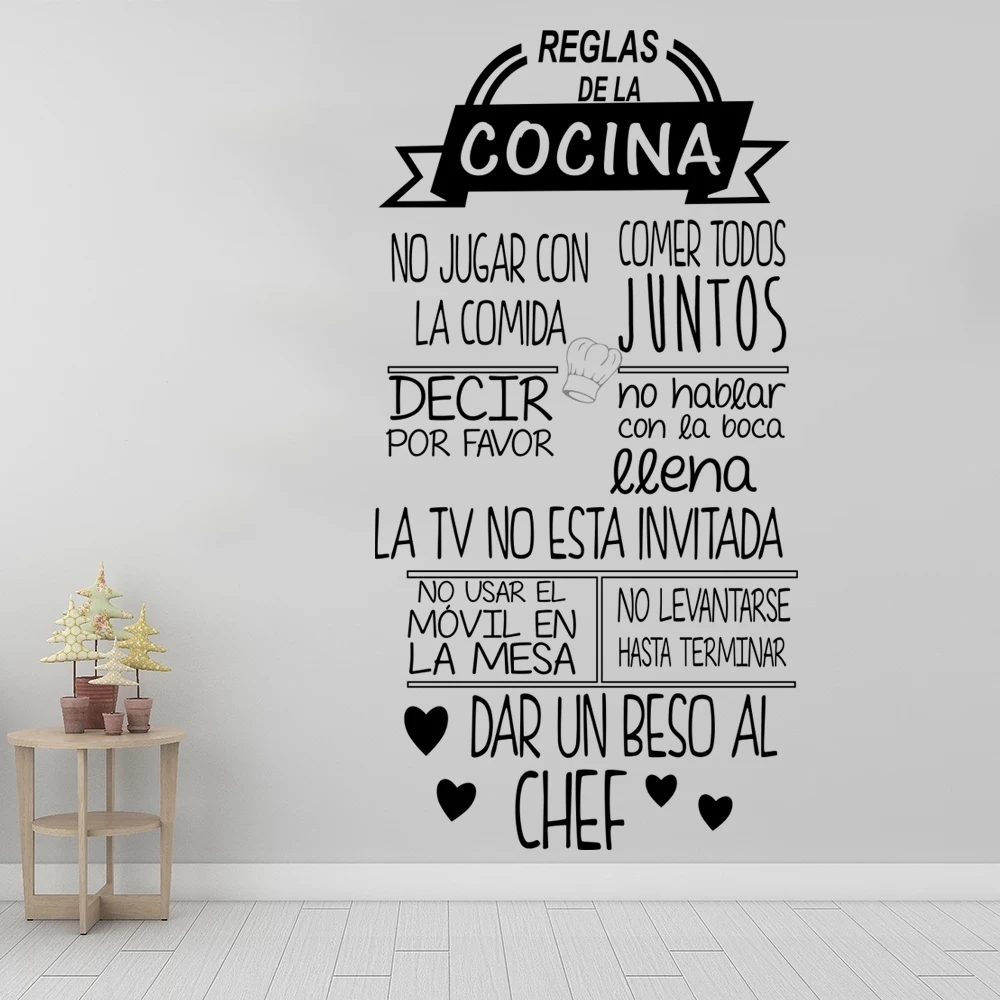 Home Decor Indonesia - 1 buah stiker dinding tulisan Spanyol