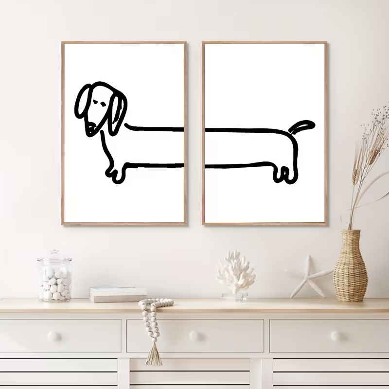 Home Decor Theme - 2 Buah Gambar Poster Lukisan Kanvas