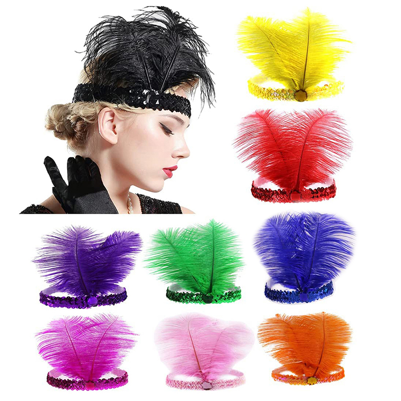 Home Decor Indonesia - Bando bulu kristal payet, aksesori rambut