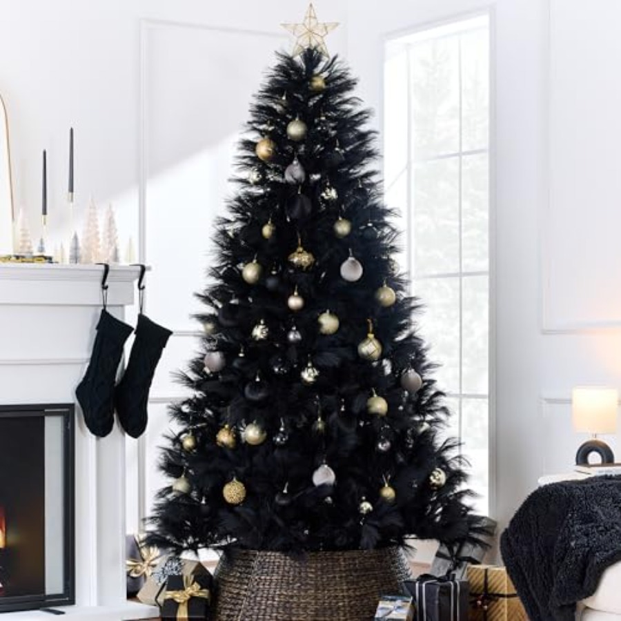 Pampas Grass Decor - Dekorasi pohon Natal: rumput pampas hitam