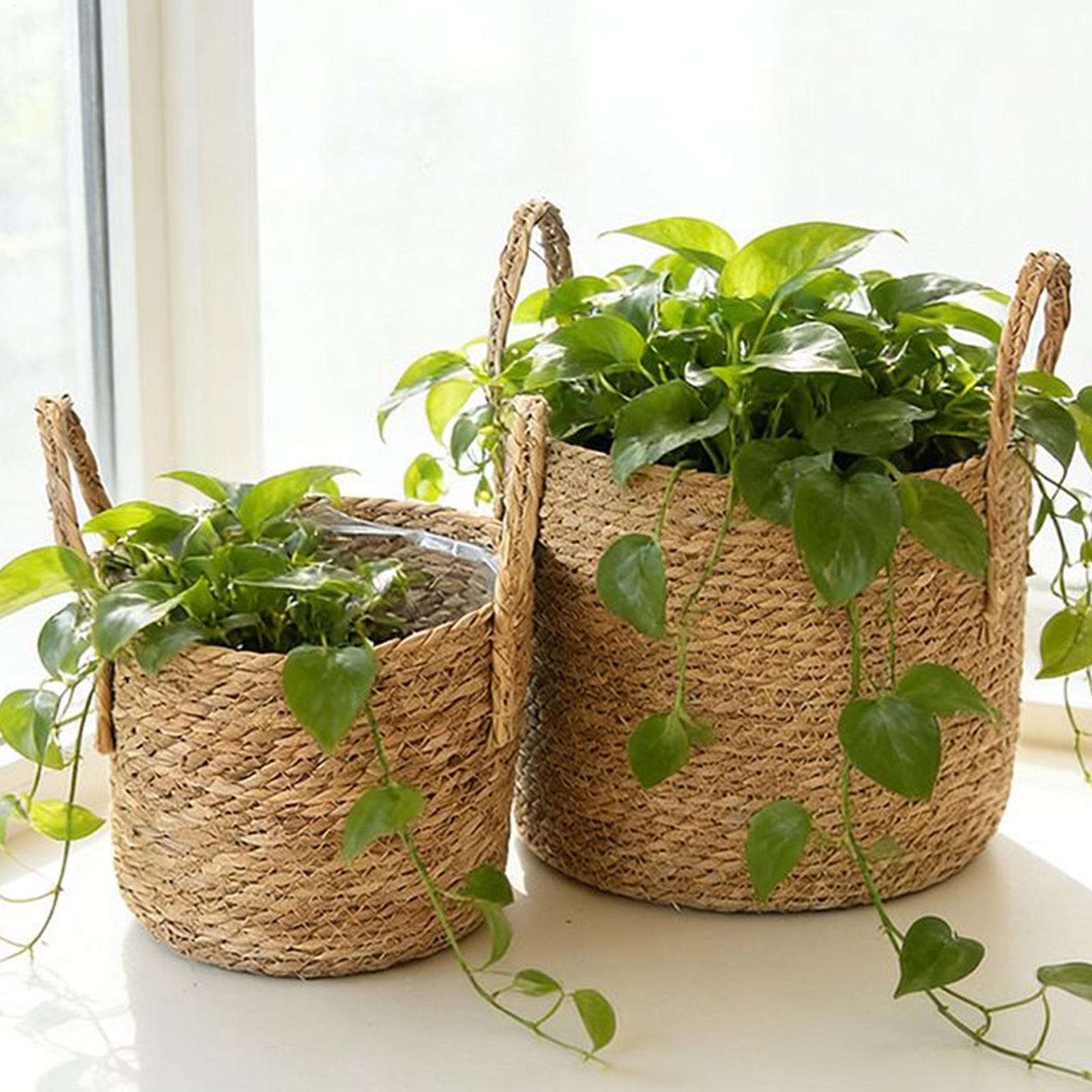 Rattan Plant Basket - Keranjang Tanaman Jerami Pot Bunga Anyaman