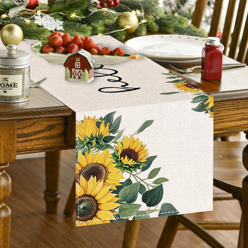 5 Buah Set Alas Meja Bunga Mat - Linen Table Runner ulasan dan harga