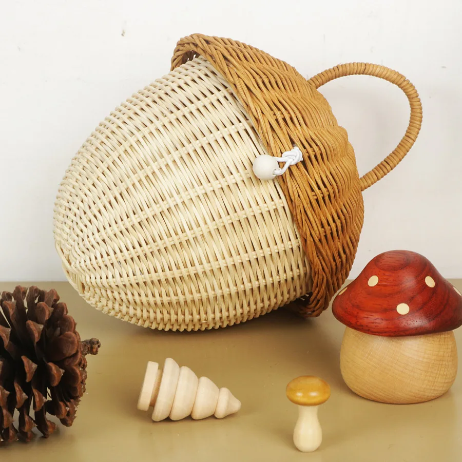 Keranjang Piknik Luar Ruangan  - Rattan Plant Basket ulasan dan harga
