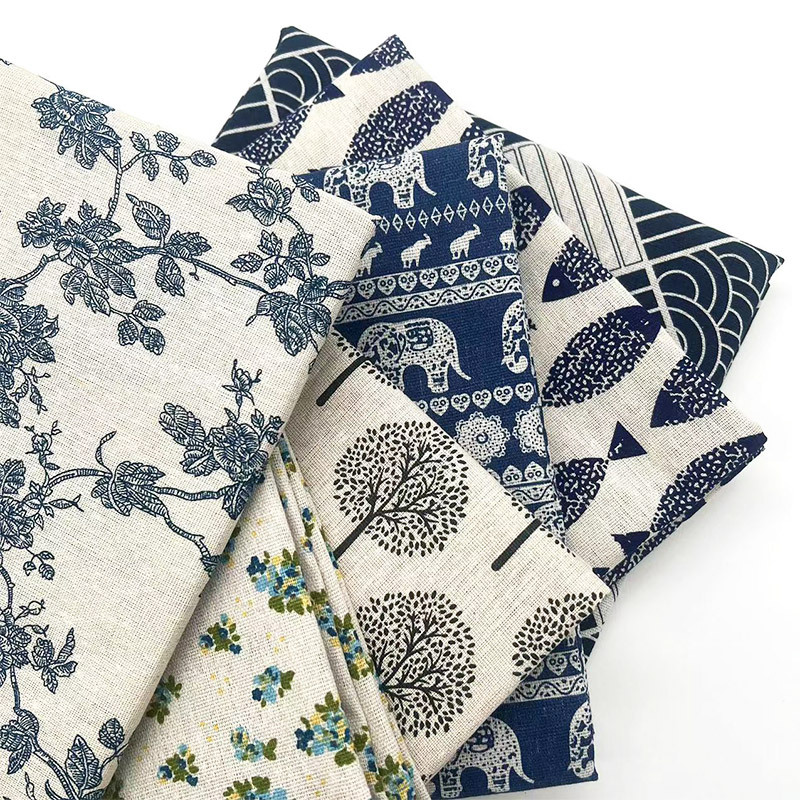 Kain Linen Katun Motif Bunga B - Linen Table Runner ulasan dan harga