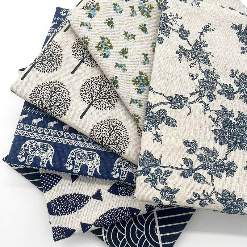Kain Linen Katun Motif Bunga B - Linen Table Runner ulasan dan harga