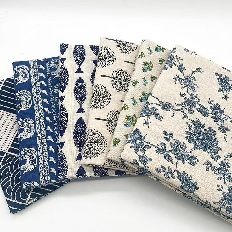 Kain Linen Katun Motif Bunga B - Linen Table Runner ulasan dan harga