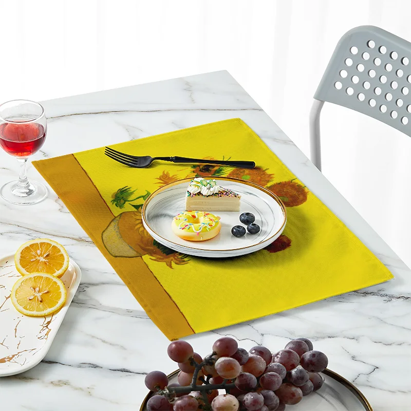 Van Gogh taplak meja lukisan m - Linen Table Runner ulasan dan harga