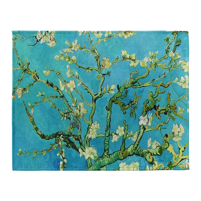 Van Gogh taplak meja lukisan m - Linen Table Runner ulasan dan harga