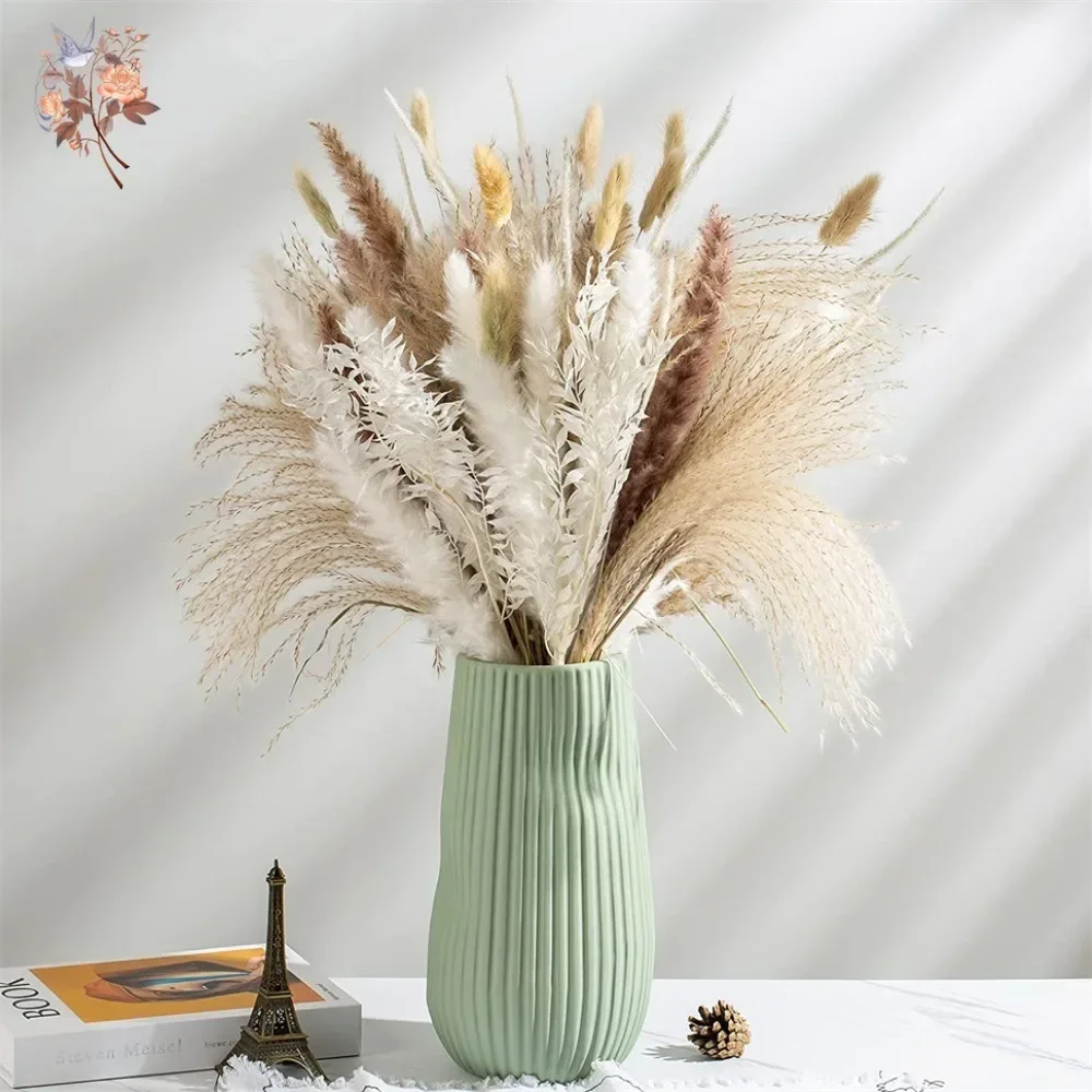 88pcs Rumput Pampas Kering Ala - Pampas Grass Decor ulasan dan harga
