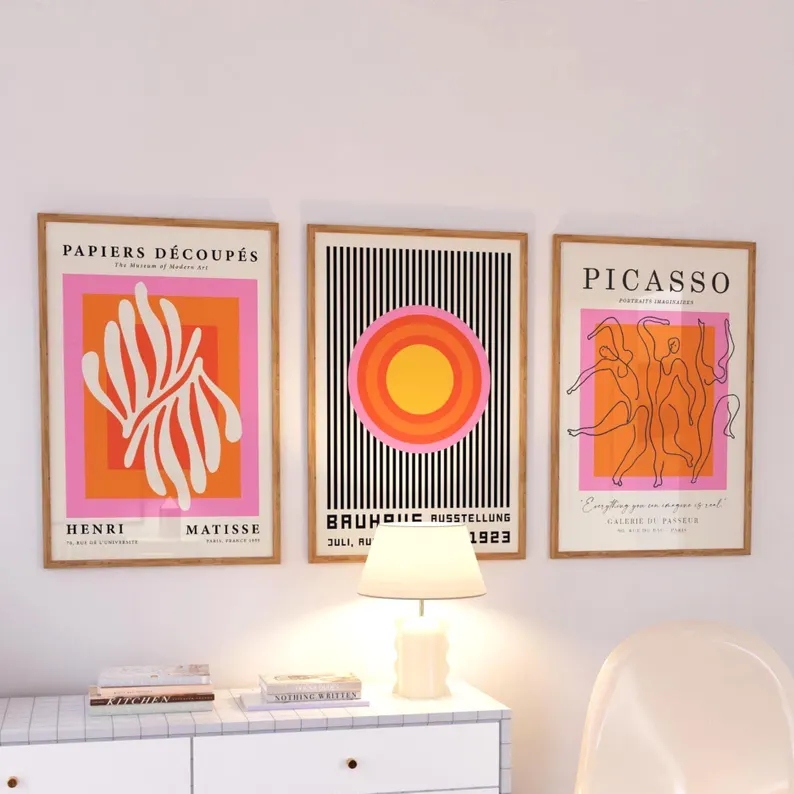 3 Buah Gambar Poster Lukisan K - Home Decor Theme ulasan dan harga
