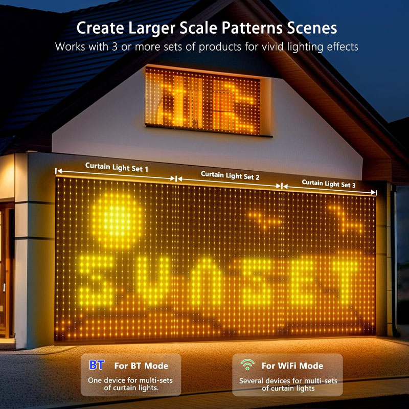 1/2 Buah Lampu Tirai Pintar 40 - Home Decor Free App ulasan dan harga