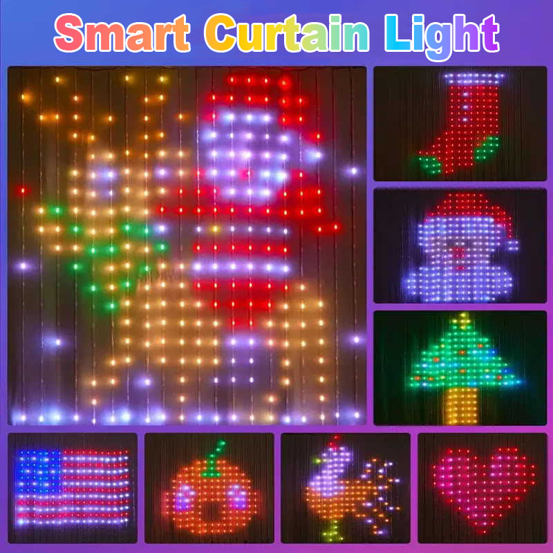 1/2 Buah Lampu Tirai Pintar 40 - Home Decor Free App ulasan dan harga
