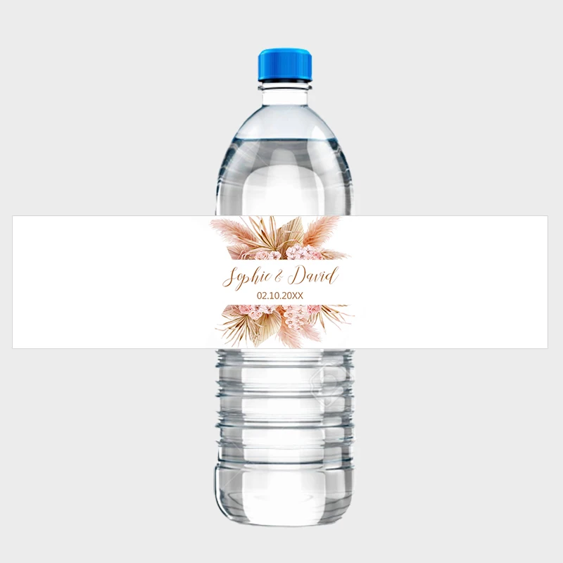 30 Buah Stiker Bungkus Botol D - Pampas Grass Decor ulasan dan harga