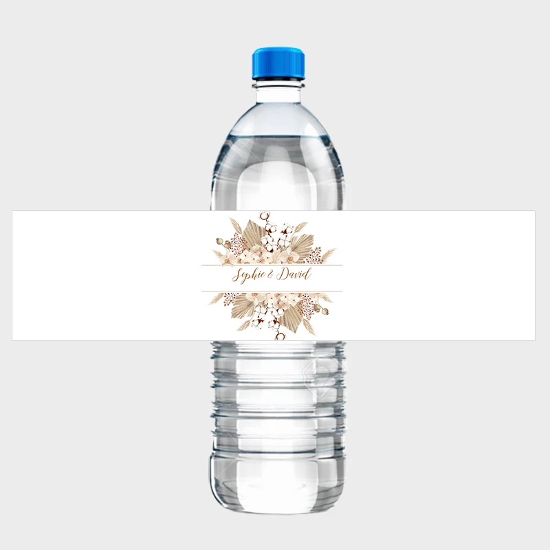 30 Buah Stiker Bungkus Botol D - Pampas Grass Decor ulasan dan harga