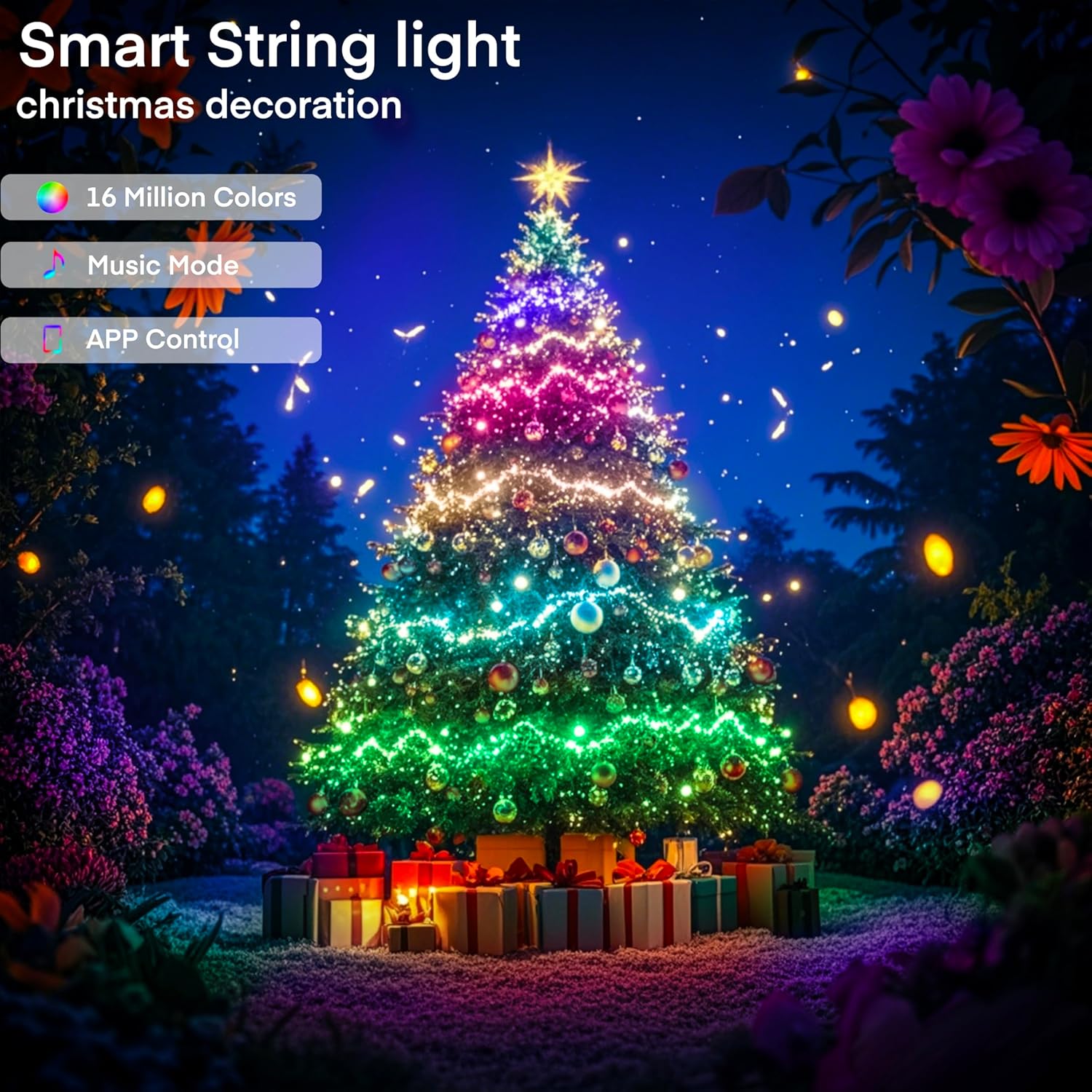 Lampu LED String WS2812B RGBIC - Home Decor Free App ulasan dan harga