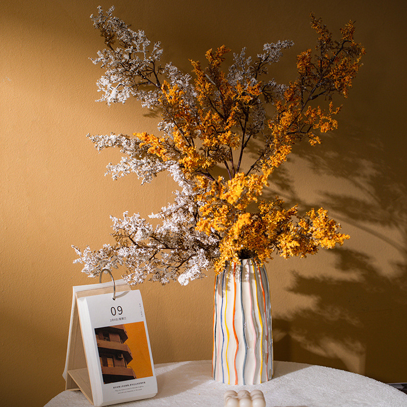 CAPIRON Vas Keramik Garis Warn - Pampas Grass Decor ulasan dan harga